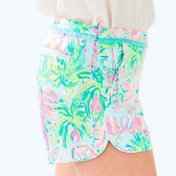 Lilly Pulitzer Adie Short Seasalt Blue on Paradise Women's Size 0 - Picture 6 of 10